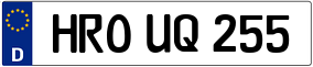 Trailer License Plate